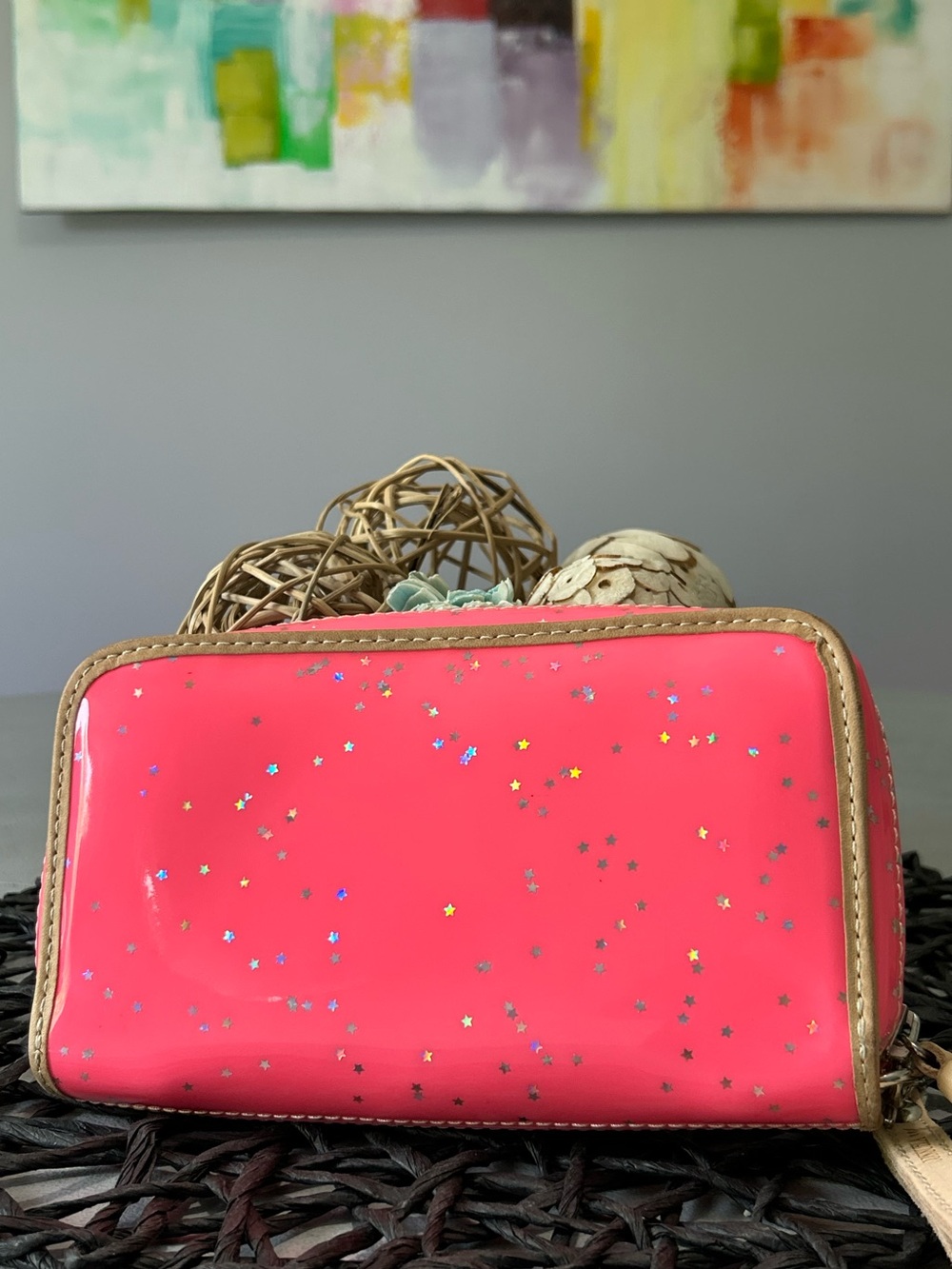 ✨ Consuela Shine Pink with Glitter Stars Wristlet Wallet - Picture 8 of 13